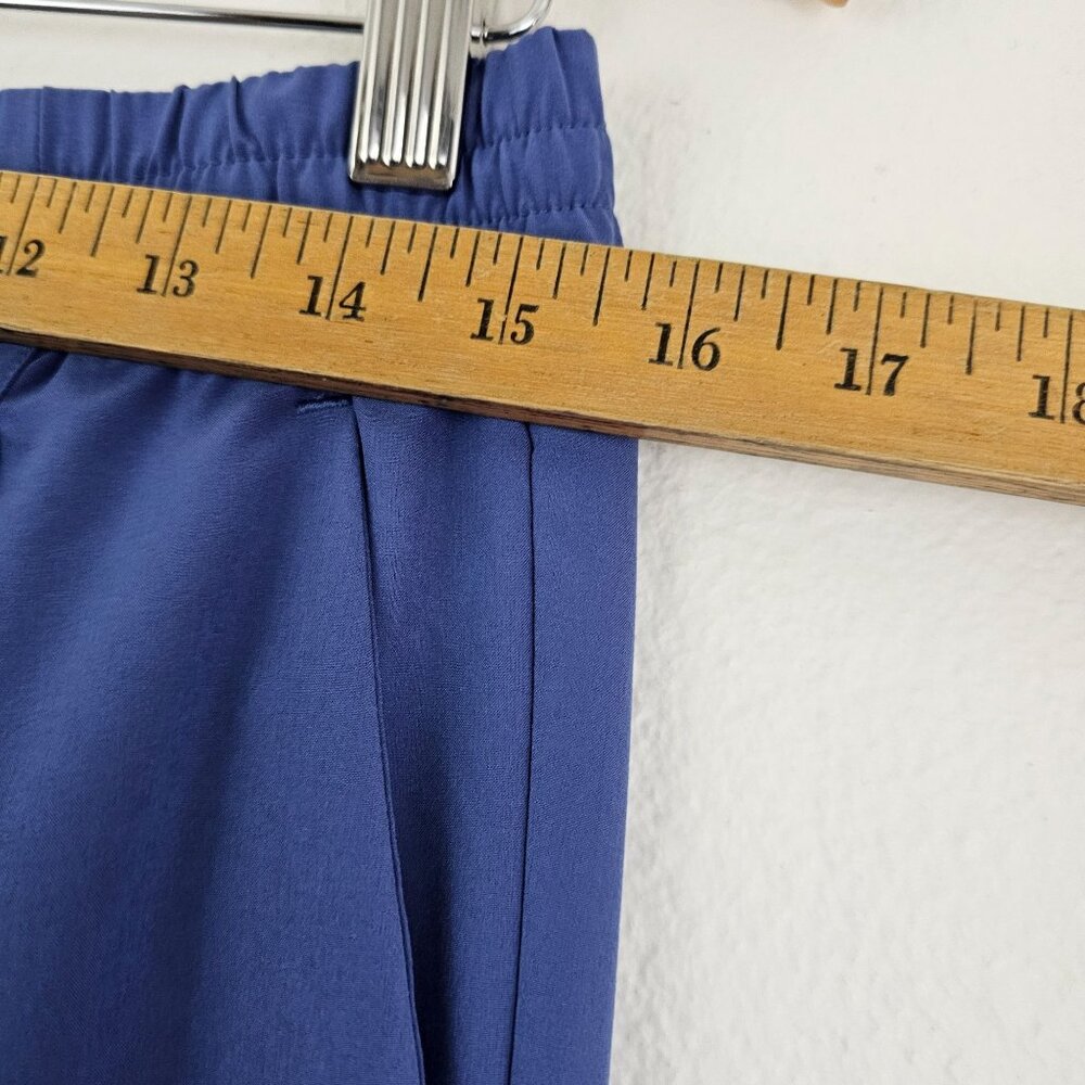 YOGALICIOUS Womens Sz M Beckham Pull-On Trouser Pants Straight Leg Pockets Blue - Picture 3 of 9